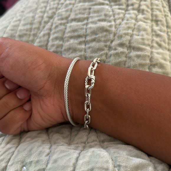 David Yurman Madison Chain Silver Bracelet 5.5mm Size Medium - Picture 11 of 12
